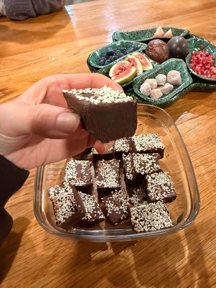 2-Ingredient Chocolate Tahini Fudge
