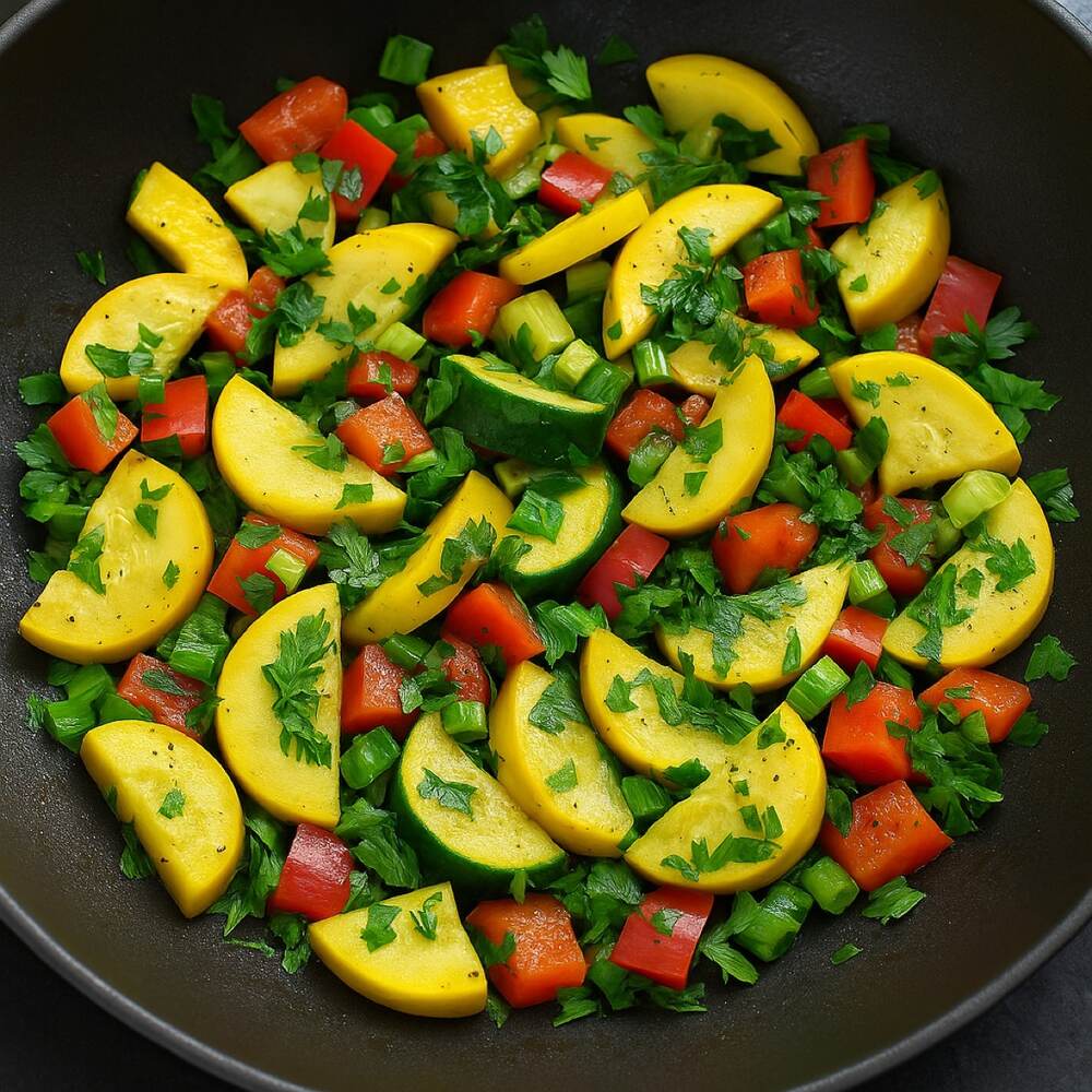 Sauteed Suffolk Summer Squash (and some childhood memories of Suffolk)