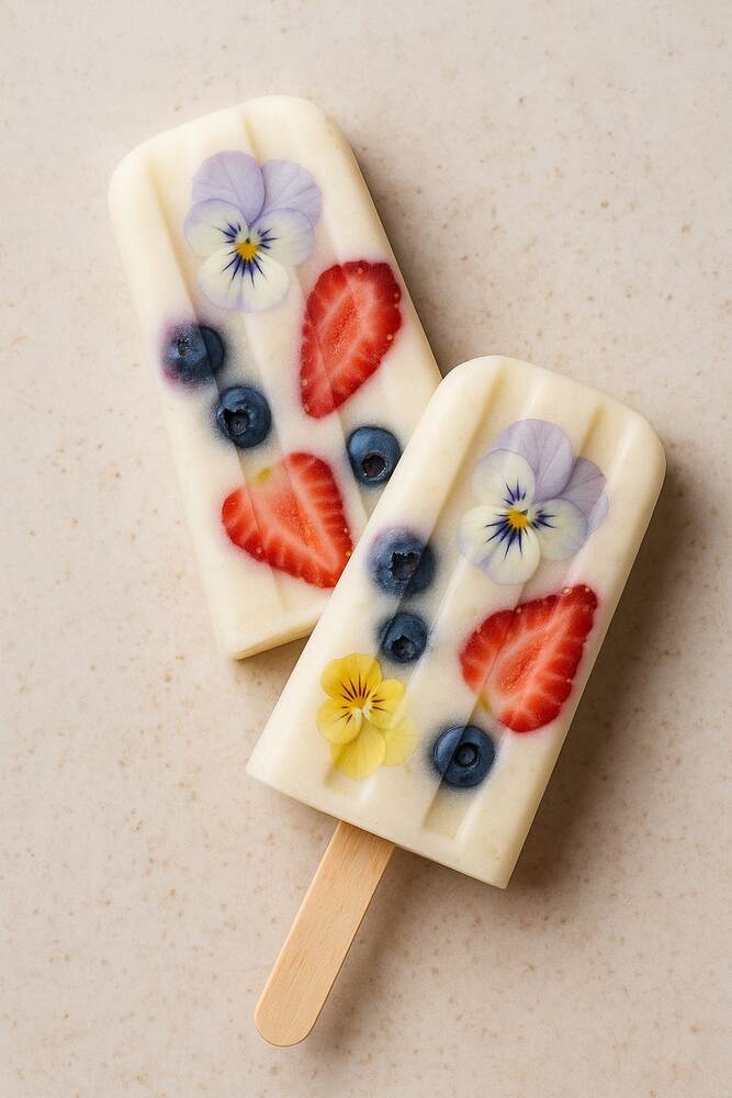 Vanilla Berry Ice Lollies