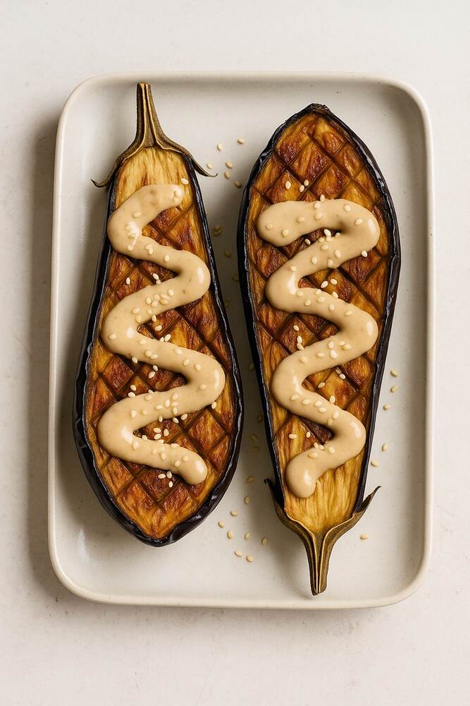 Roasted Aubergine with Tahini