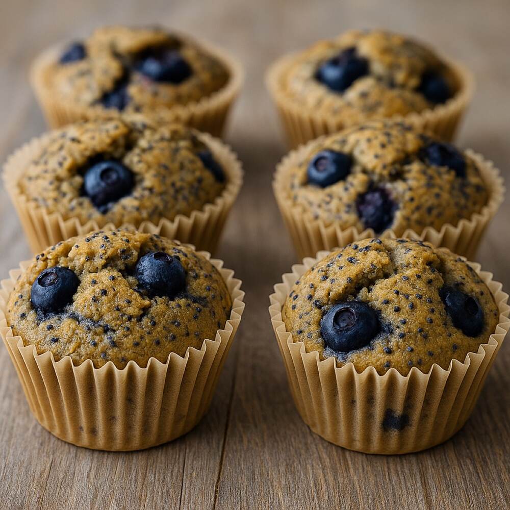 Buckwheat Blueberry & Poppy Seed Muffins