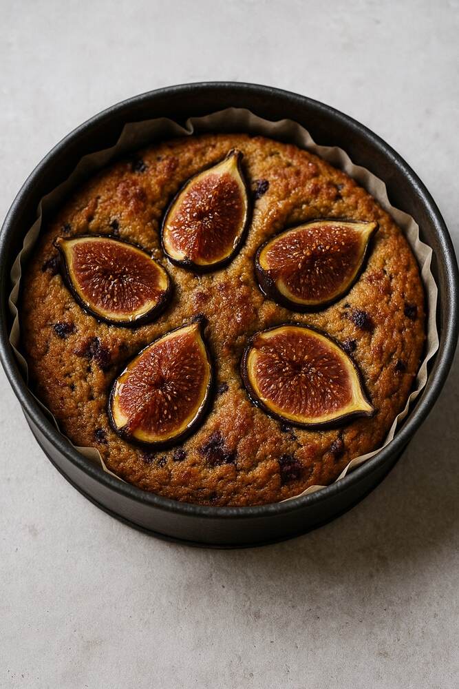 Fig, Berry and Coconut Cake