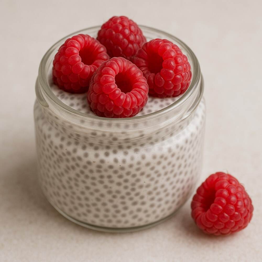 Raspberry Coconut Chia Pudding