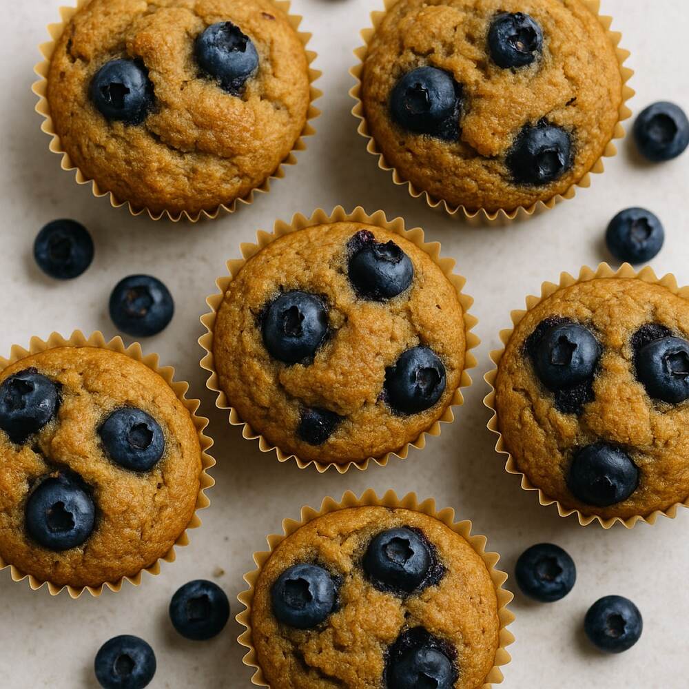 Easy Vegan Blueberry Muffins