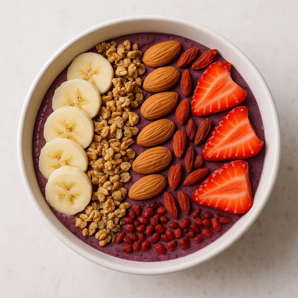 Strawberry Banana Acai Smoothie Bowl