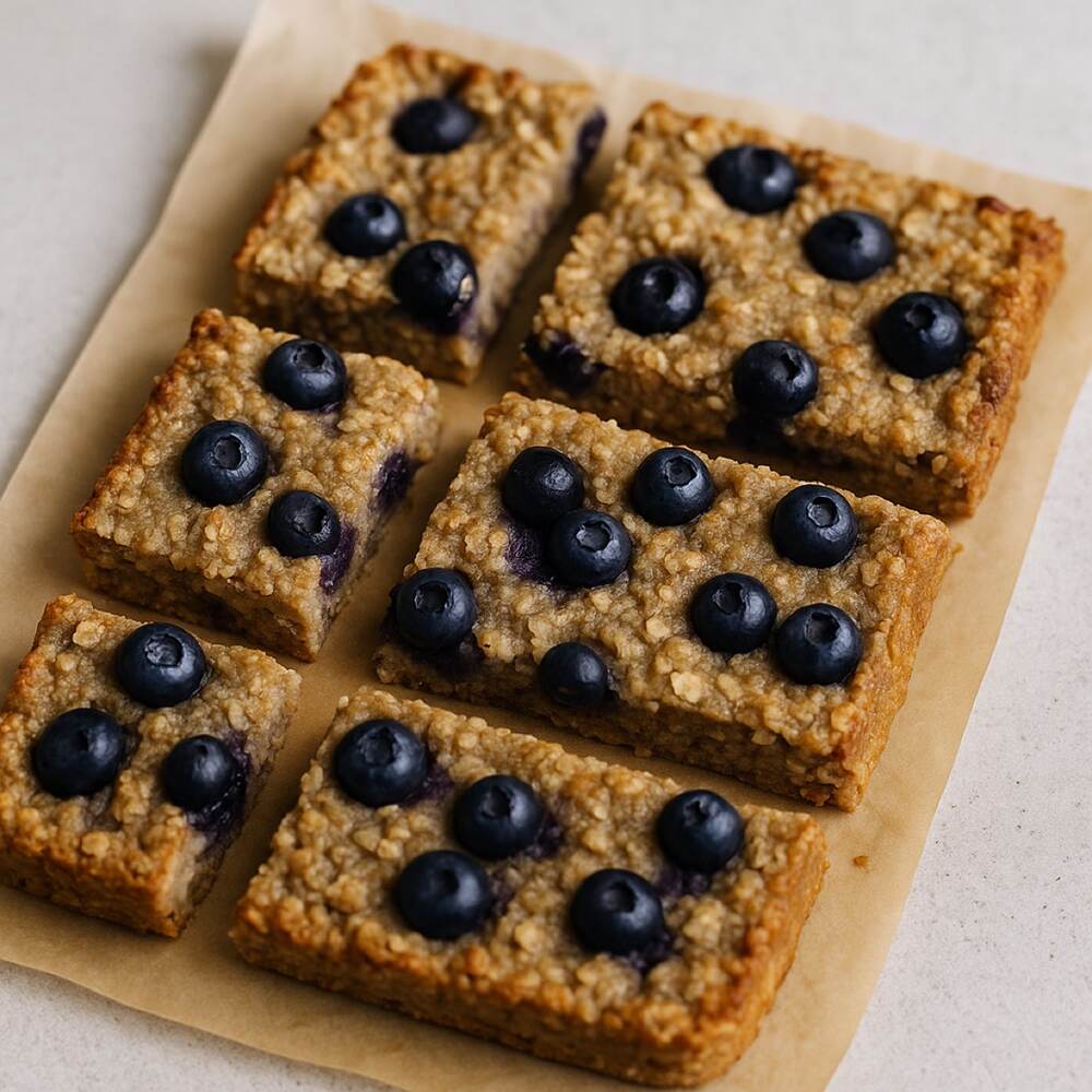 Blueberry Oat Bars For Baby Led Weaning