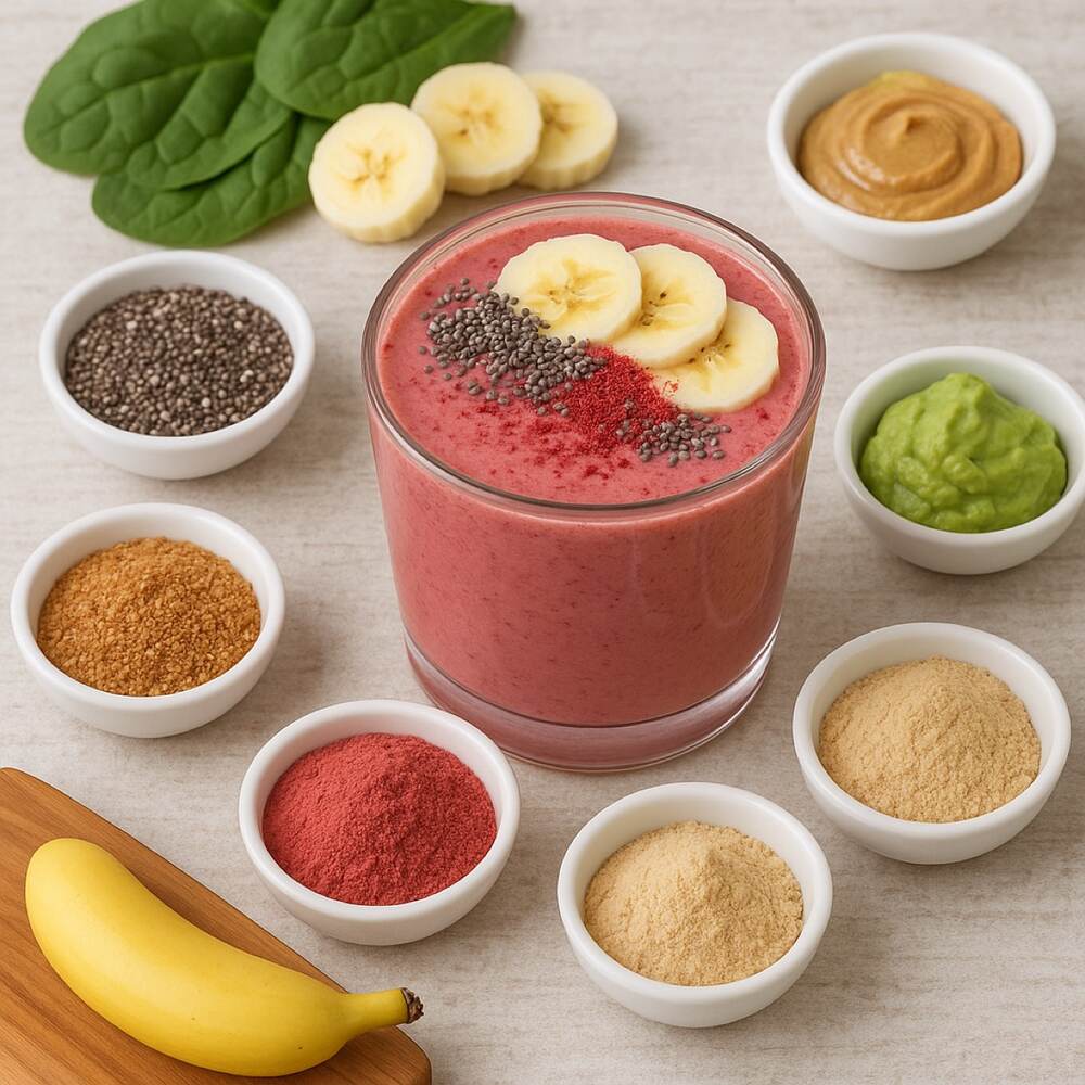 Everyday Superfood & Adaptogen Smoothie (That Tastes Like Banana Peanut Butter Milkshake!)