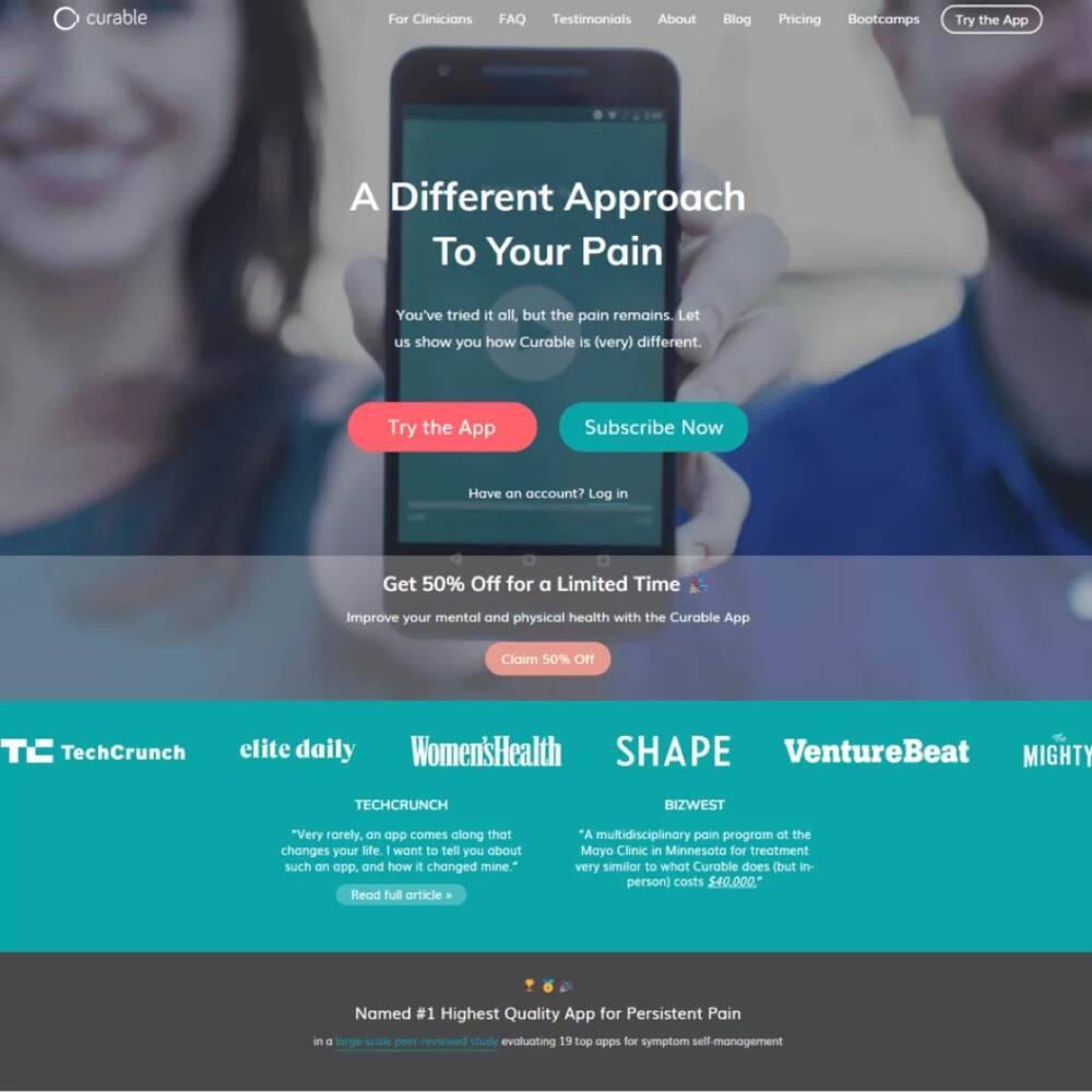 Curable - Chronic Pain Relief App