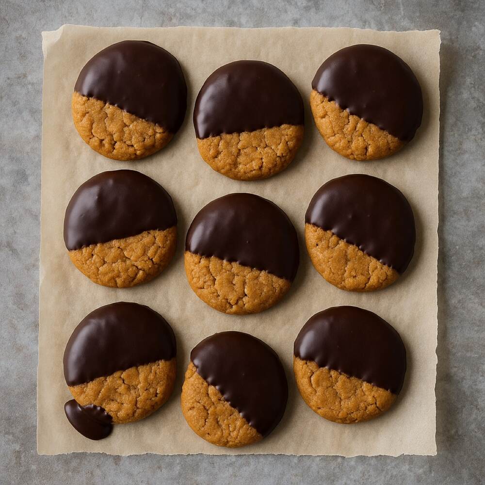 Chocolate-Dipped Peanut Butter Cookies