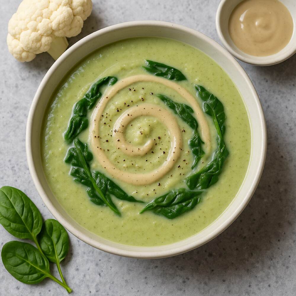 Cauliflower, Spinach & Tahini Soup