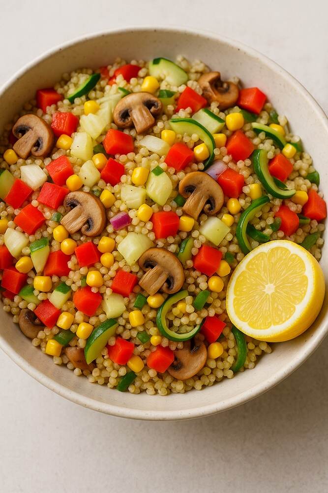 Lunchtime Quinoa Salad (in preparation for the week)