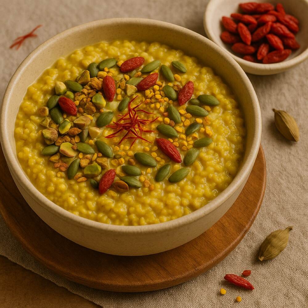 Saffron Spiced Porridge (Hot or Cold)