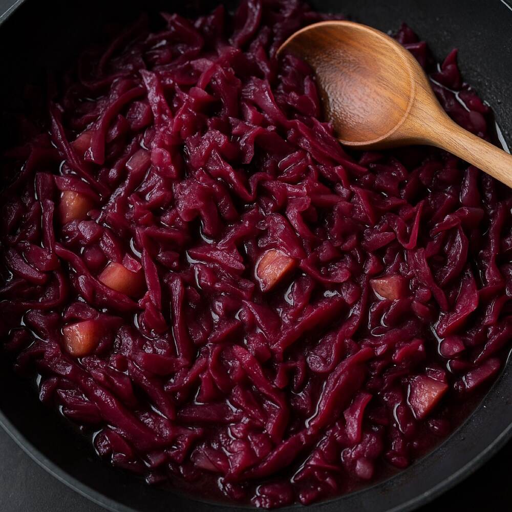 Braised Red Cabbage and Apple