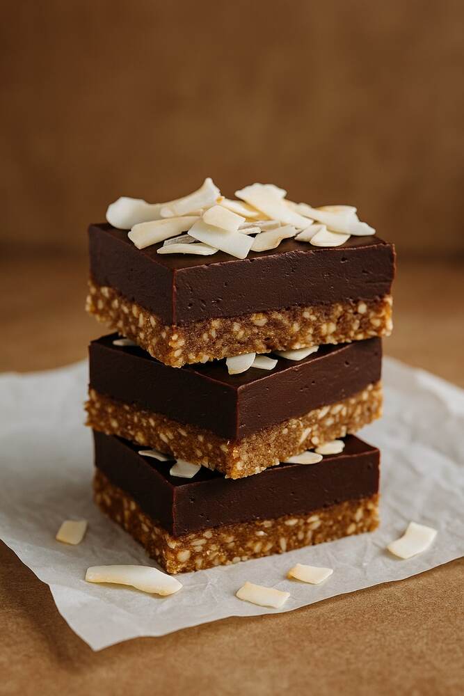 No-Bake Chocolate Coconut Flapjacks
