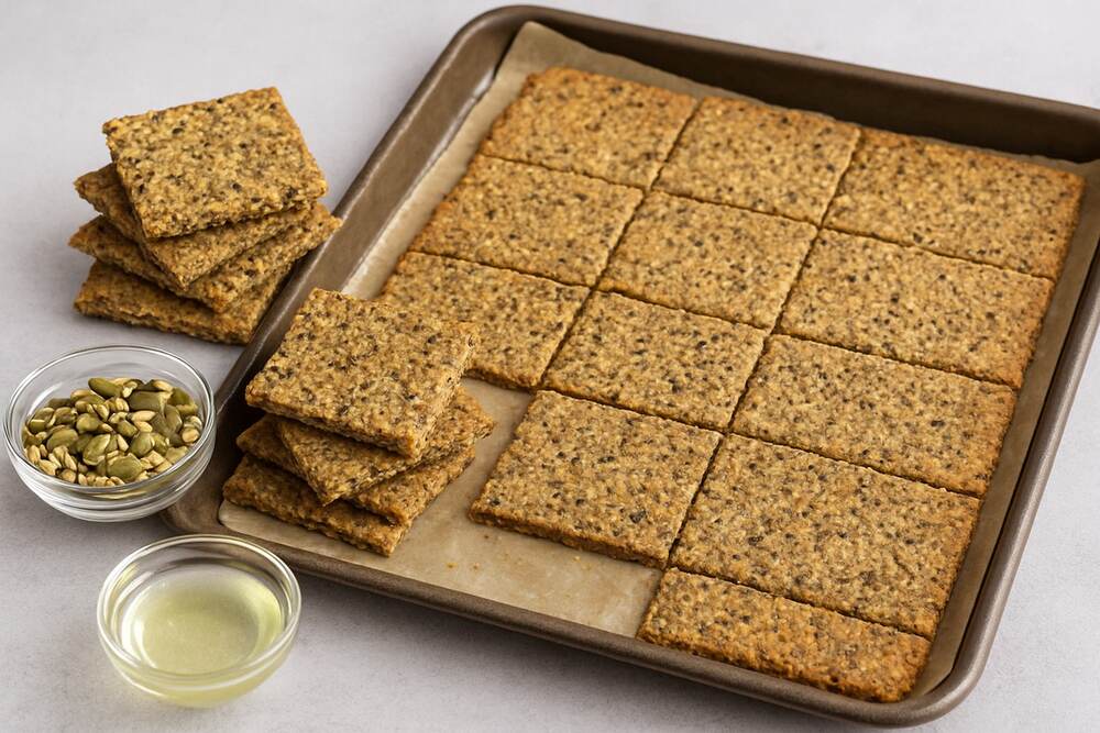 Gluten Free Seed Crackers (Suitable For Kids)