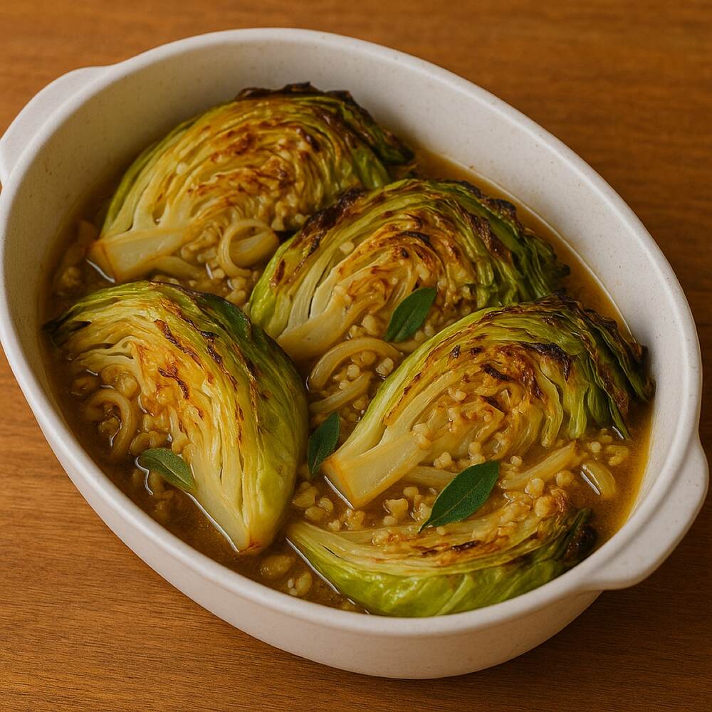 Roasted Cabbage Wedges