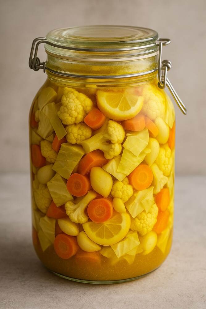 Middle Eastern-Style Turmeric Pickled Vegetables
