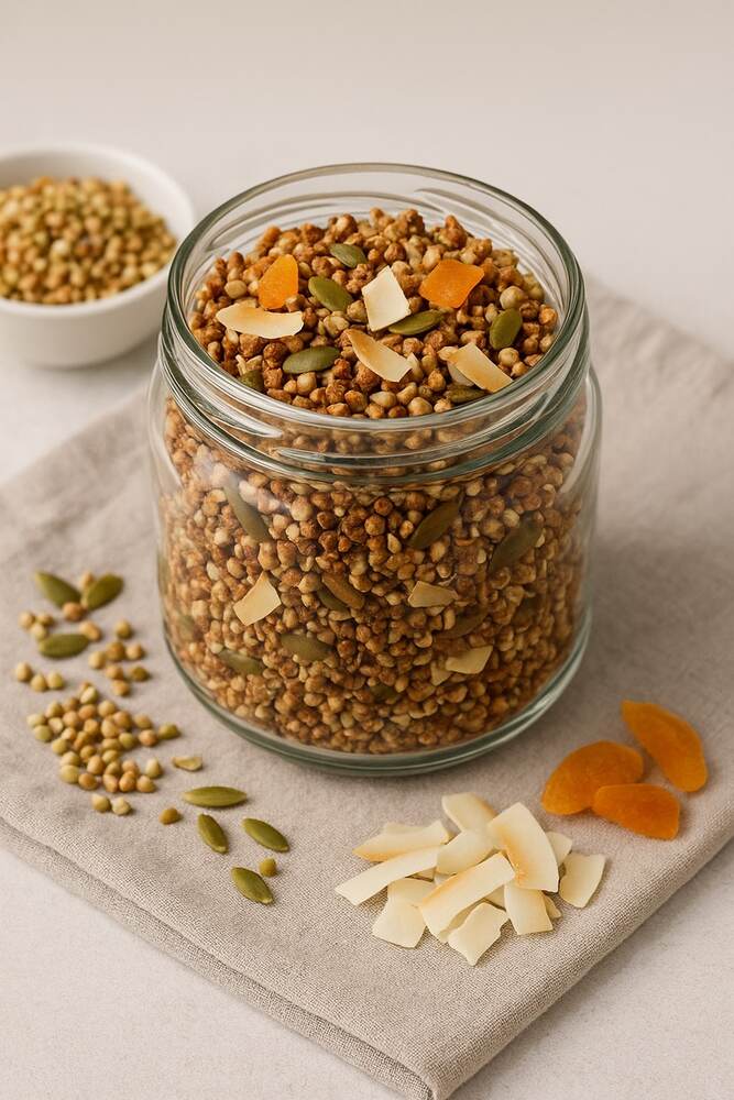 Apricot & Coconut Buckwheat Granola