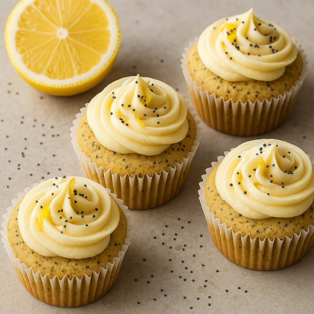 Vegan Lemon & Poppy Seed Muffins