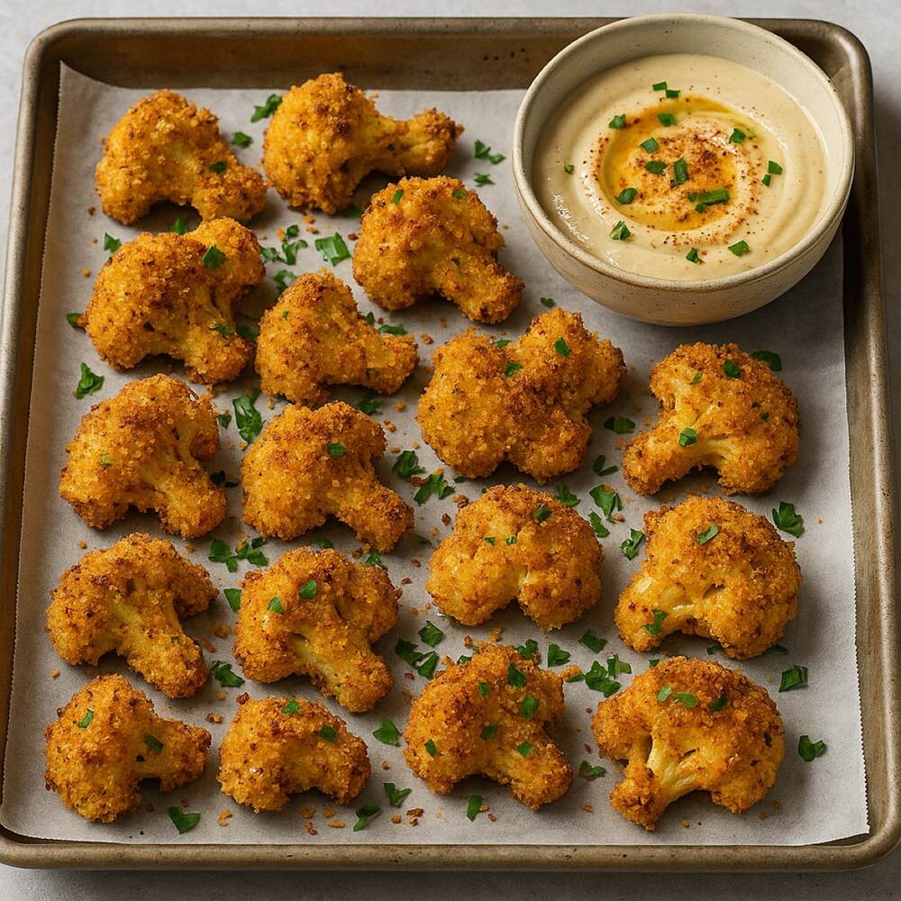 Cauliflower Bites With Tahini Dip
