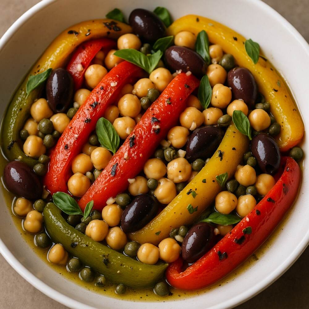 Tri-colour Roasted Pepper Salad