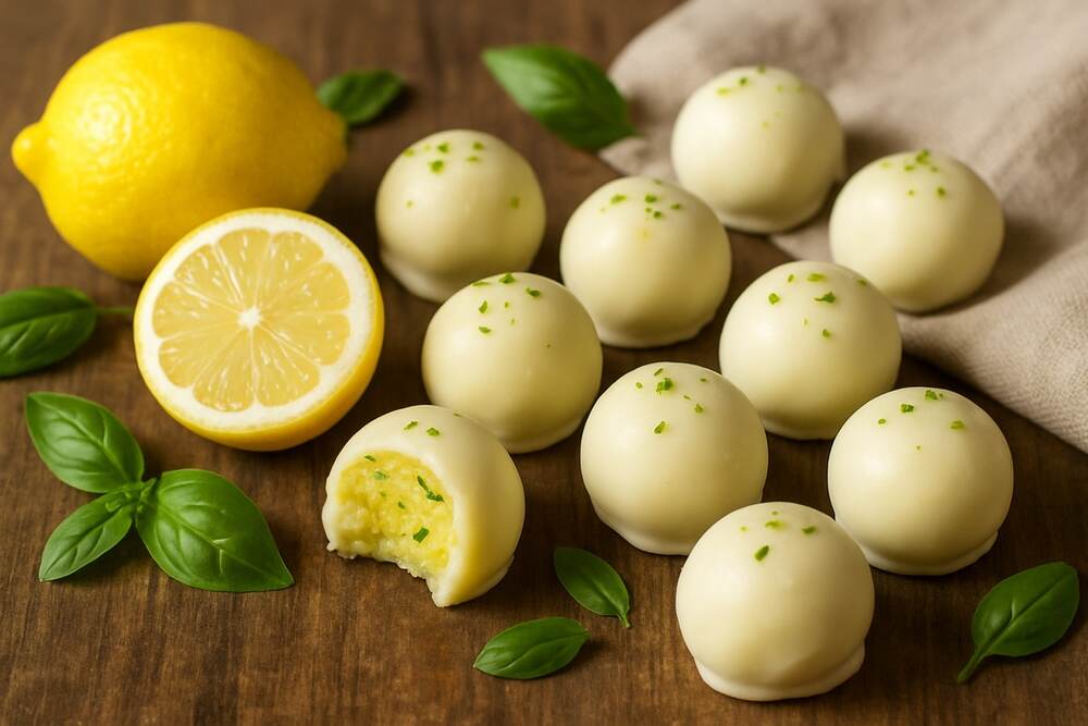 Lemon & Basil Truffles