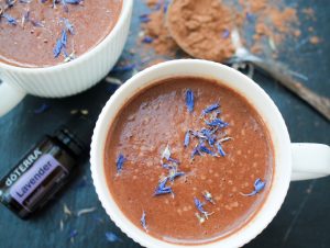 Lavender hot chocolate cacao